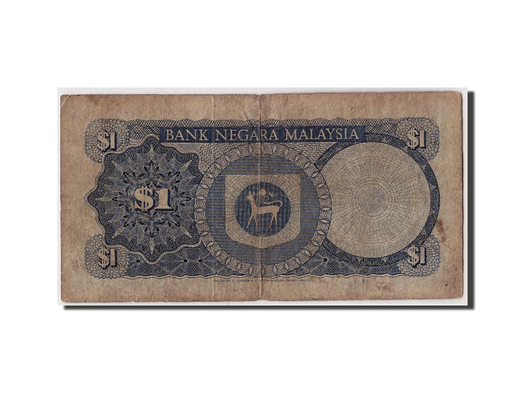 Malesia, 1 Ringgit, undated (1967-72), KM:1a, Undated, B+
