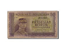 Czechoslovakia, 50 Korun, undated (1945), Undated, KM:62a, VF(20-25)