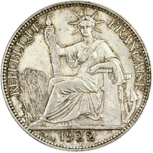 Coin, French Indochina, 20 Cents, 1922, Paris, AU(55-58), Silver, Lecompte:222
