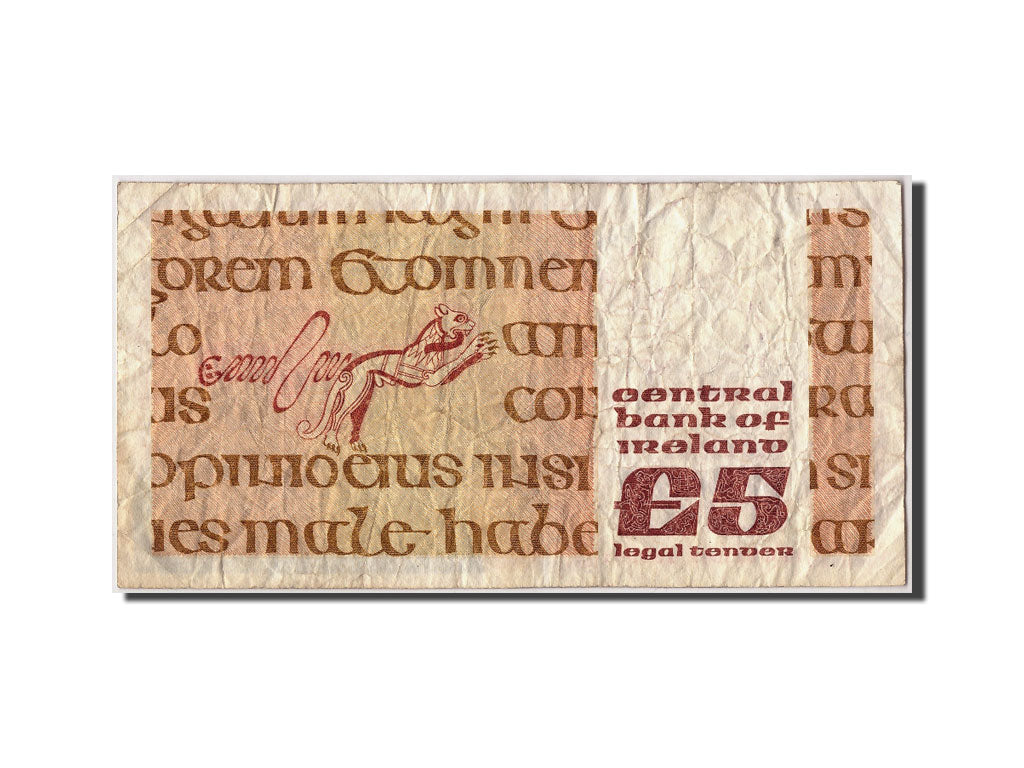 Ireland - Republic, 5 Pounds, 1991, KM:71e, 1991-08-28, VF(20-25)