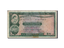 Biljet, Hong Kong, 10 Dollars, 1977, 1977-03-31, KM:182h, TB