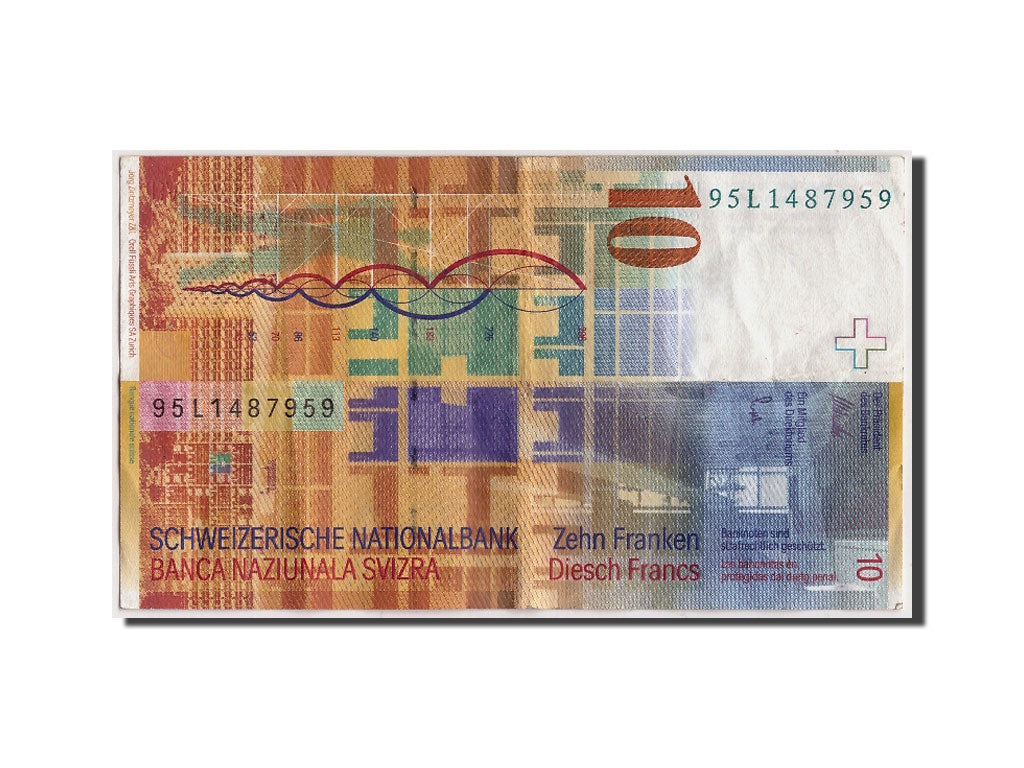 Svizzera, 10 Franken, (19)95, KM:66a, Undated, BB