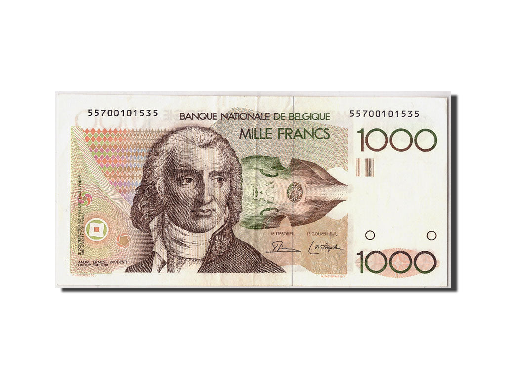 Banknote, Belgium, 1000 Francs, Undated (1980-96), Undated, KM:144a, EF(40-45)