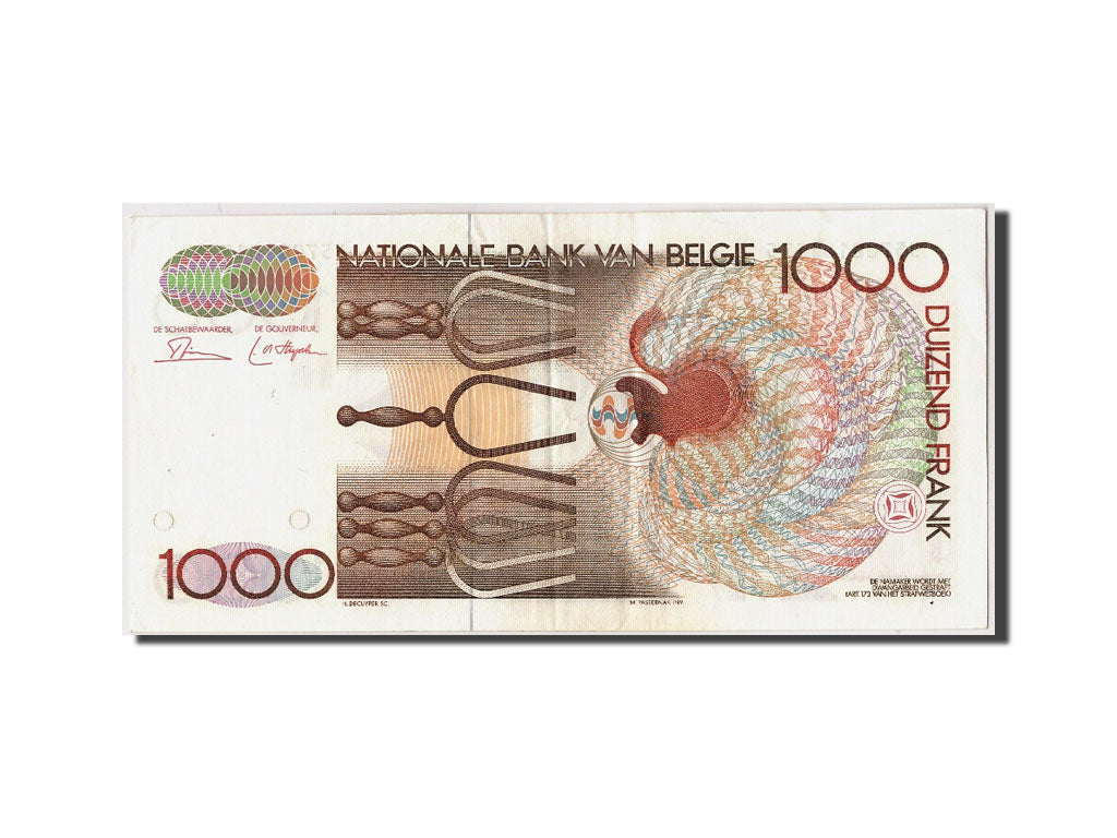 Banknote, Belgium, 1000 Francs, Undated (1980-96), Undated, KM:144a, EF(40-45)