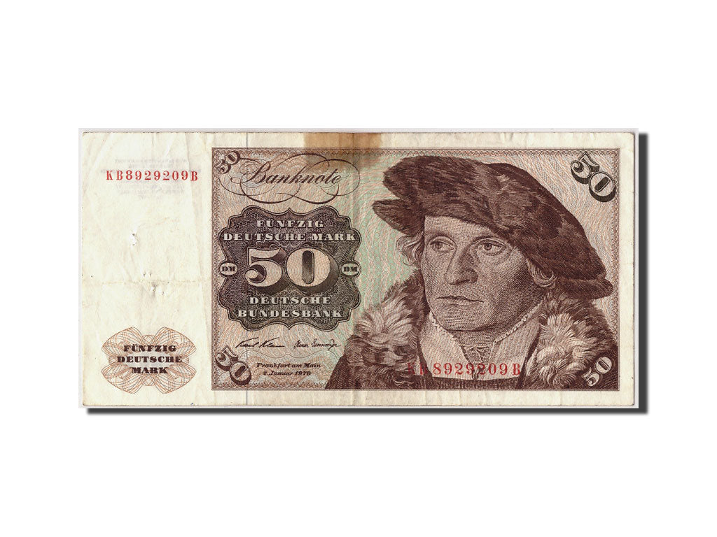 GERMANY - FEDERAL REPUBLIC, 50 Deutsche Mark, 1970, KM:33a, 1970-01-02, VF(20...