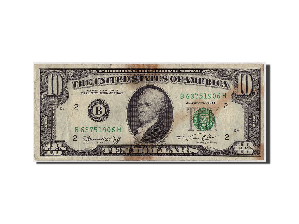 United States, Ten Dollars, 1974, KM:2223, Undated, VF(30-35)