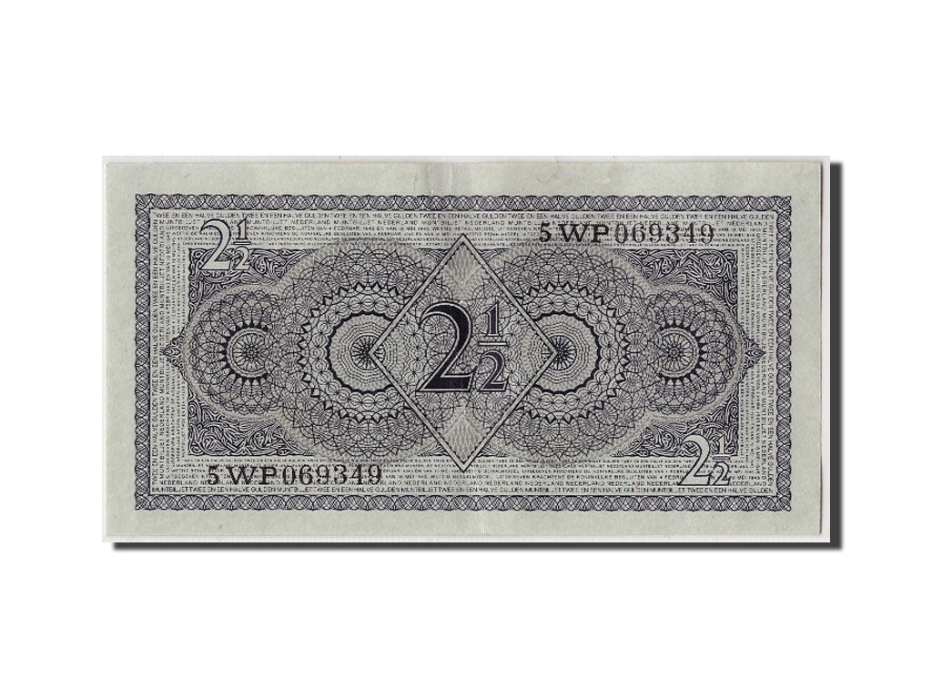 Banknote, Netherlands, 2 1/2 Gulden, 1945, 1945-05-18, KM:71, AU(55-58)