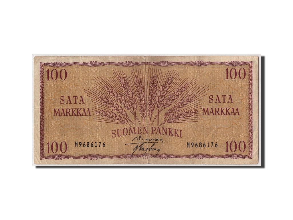 Finlandia, 100 Markkaa, 1957, KM:97a, Undated, BB