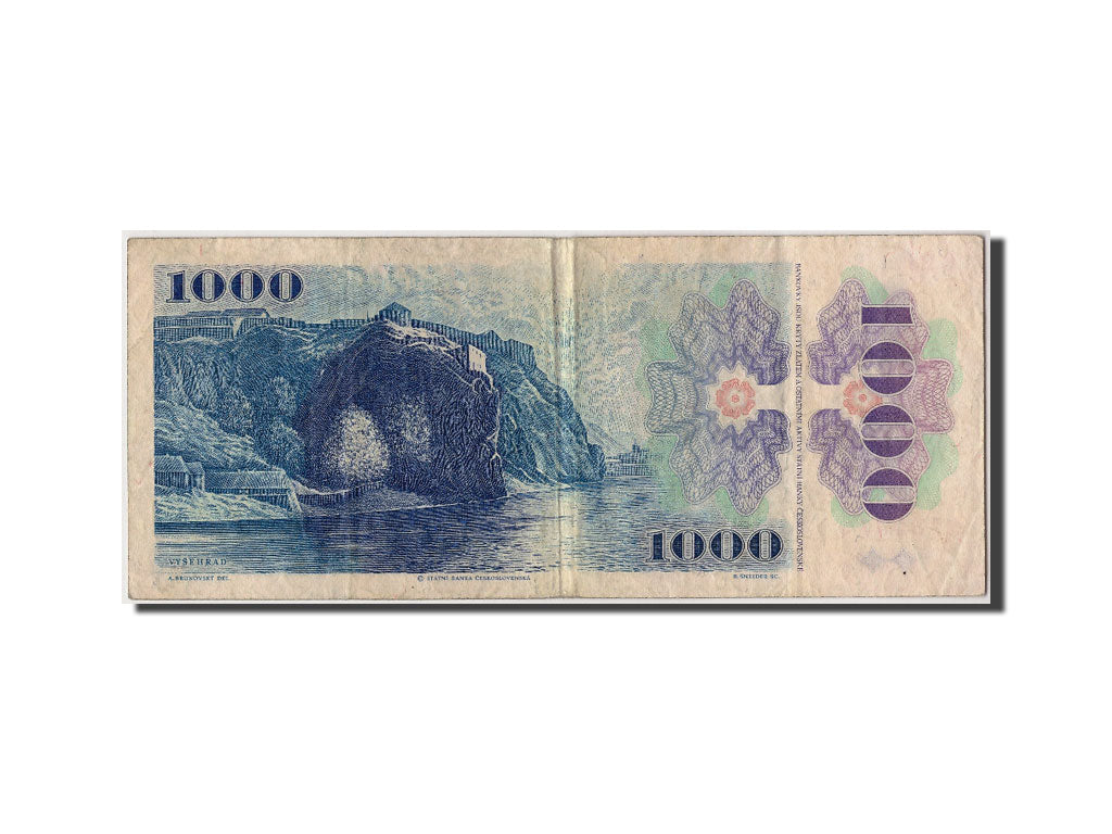 Geldschein, Tschechoslowakei, 1000 Korun, 1985, Undated, KM:98, SS