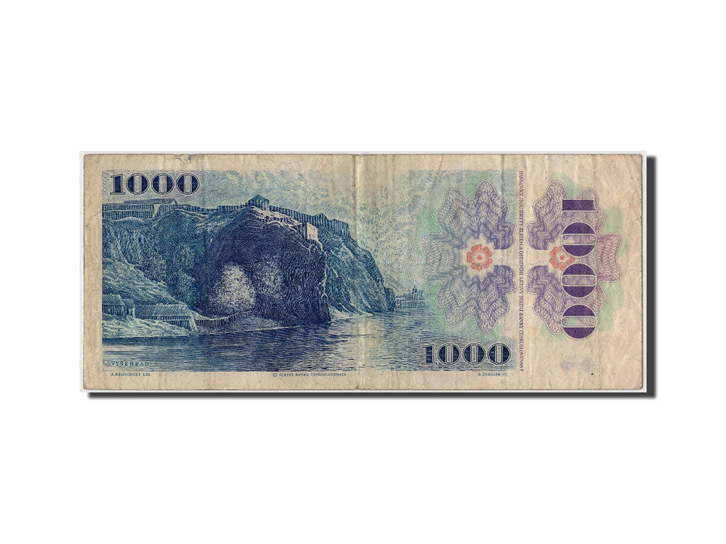 Banknote, Czechoslovakia, 1000 Korun, 1985, Undated, KM:98, VF(30-35)