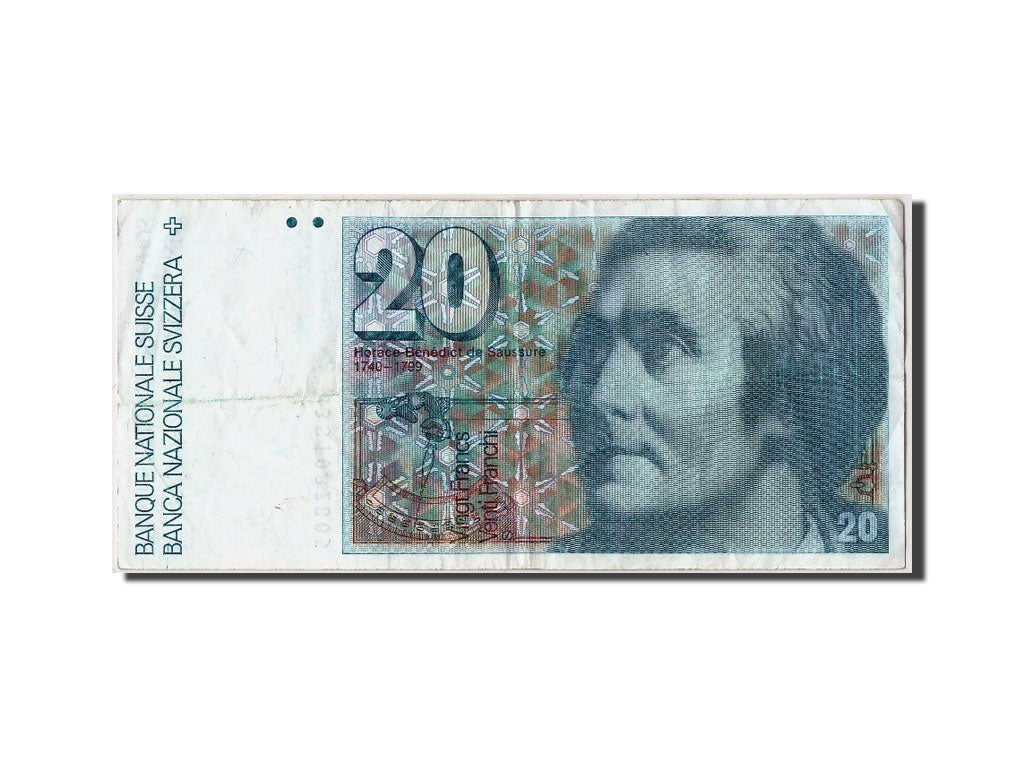 Svizzera, 20 Franken, 1983, KM:55e, Undated, BB