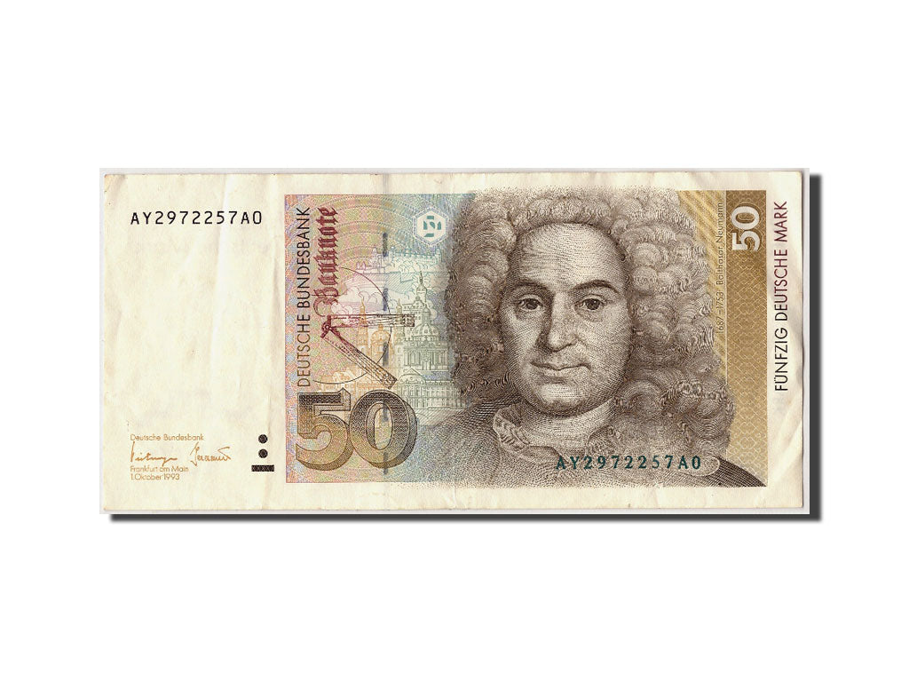 GERMANY - FEDERAL REPUBLIC, 50 Deutsche Mark, 1993, KM:40c, 1993-10-01, AU(50...