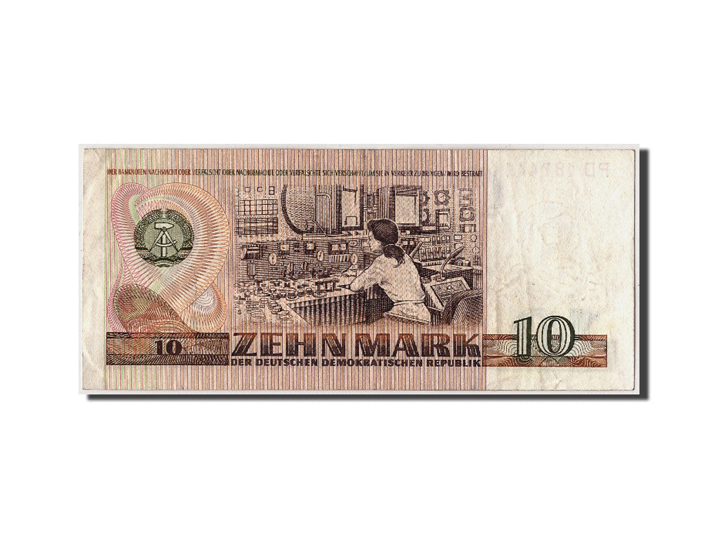 Germany - Democratic Republic, 10 Mark, 1971( 1985), KM:28b, Undated, EF(40-45)