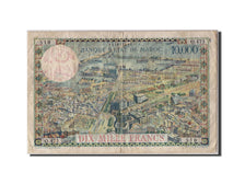 Morocco, 100 Dirhams on 10,000 Francs, 1955, 1955-04-28, KM:52, VF(20-25)