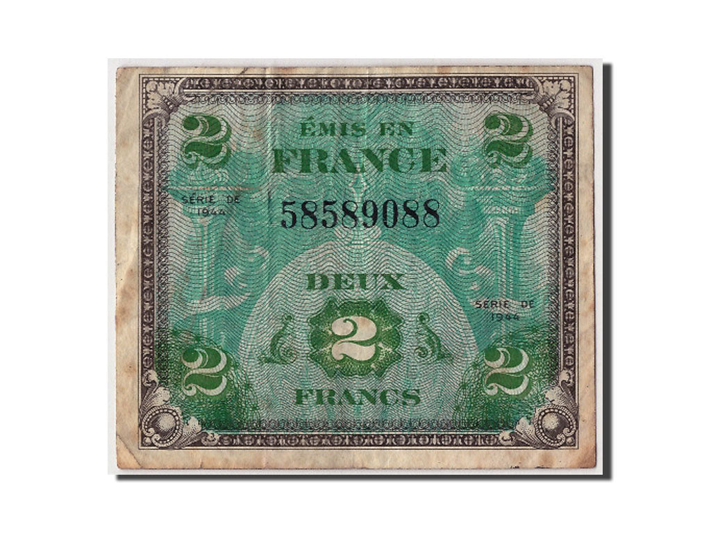 Banknote, France, 2 Francs, 1944 Flag/France, 1944, Undated, VF(20-25)