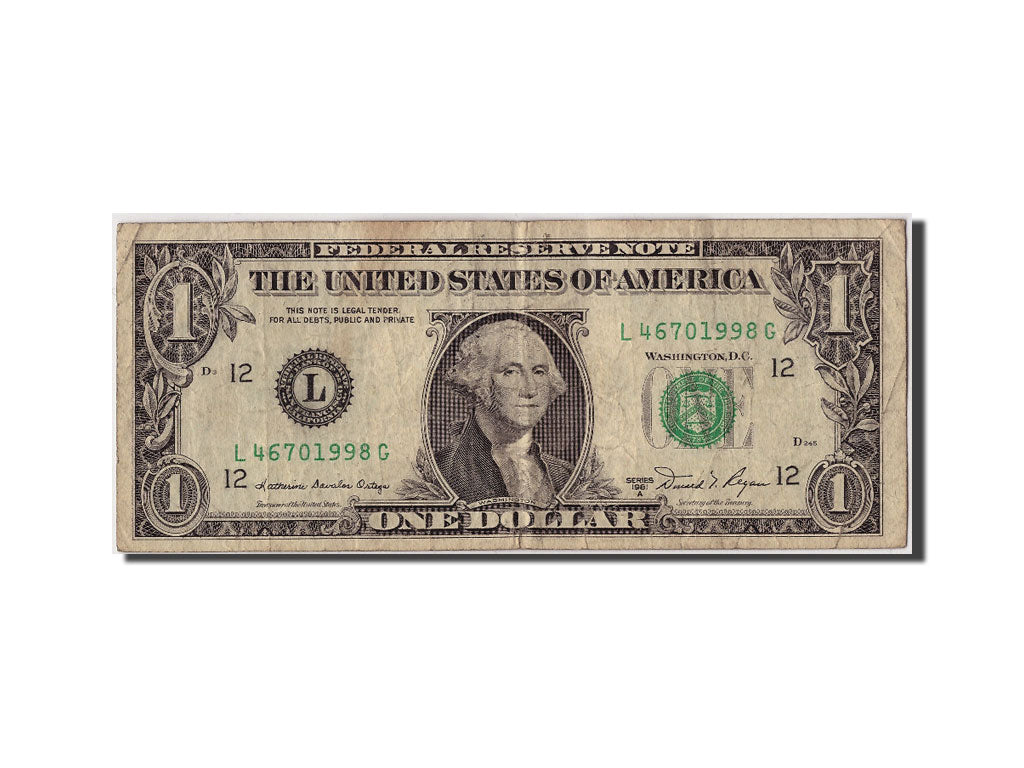 United States, One Dollar, 1981A, KM:3611, Undated, VF(20-25)