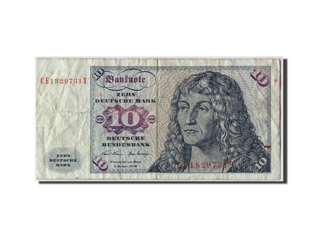 Banknote, GERMANY - FEDERAL REPUBLIC, 10 Deutsche Mark, 1970, 1970-01-02