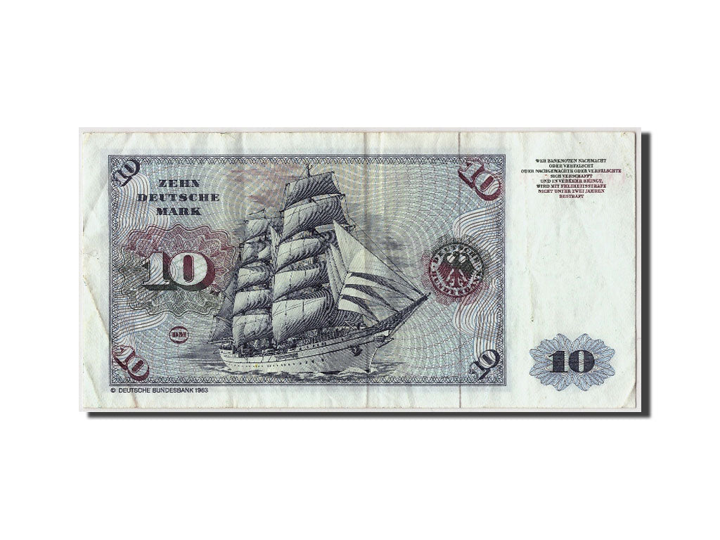Banconote, GERMANIA - REPUBBLICA FEDERALE, 10 Deutsche Mark, 1980, KM:31d