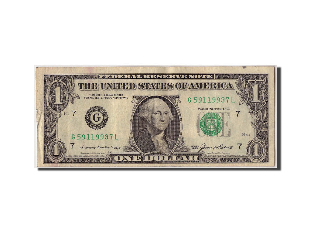 United States, One Dollar Federal Reserve Note, 1985, Atlanta, KL:3705, Undated,