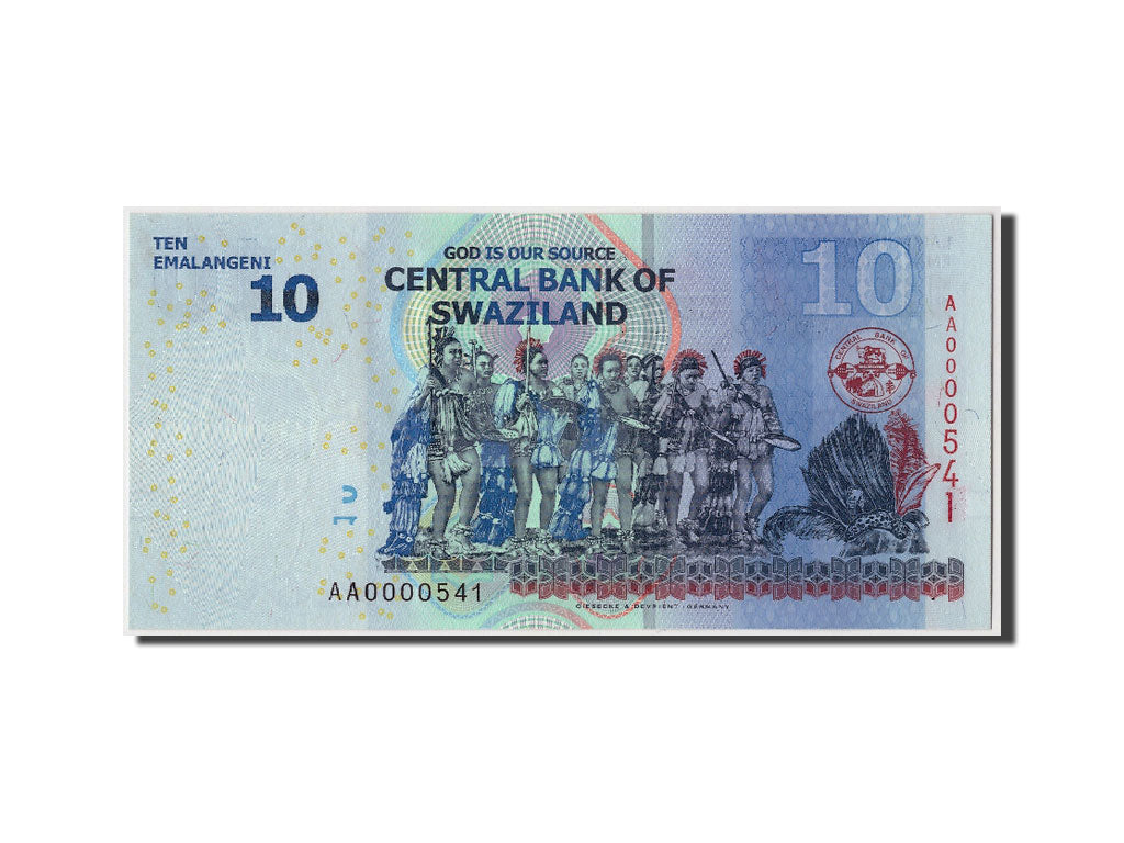 Banknote, Swaziland, 10 Emalangeni, 2010, 2010-09-06, KM:36a, UNC(65-70)