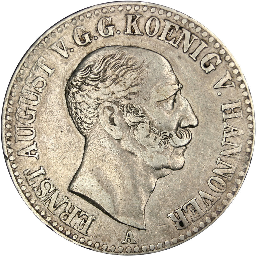 GERMAN STATES, Thaler, 1842, Clausthal, KM #197.1, EF(40-45), Silver, 22.15
