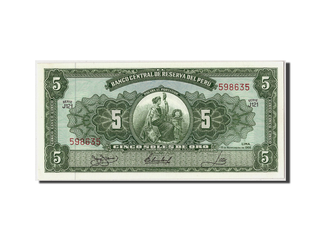 Perù, 5 Soles De Oro, 1966, KM:83a, 1966-11-18, FDS