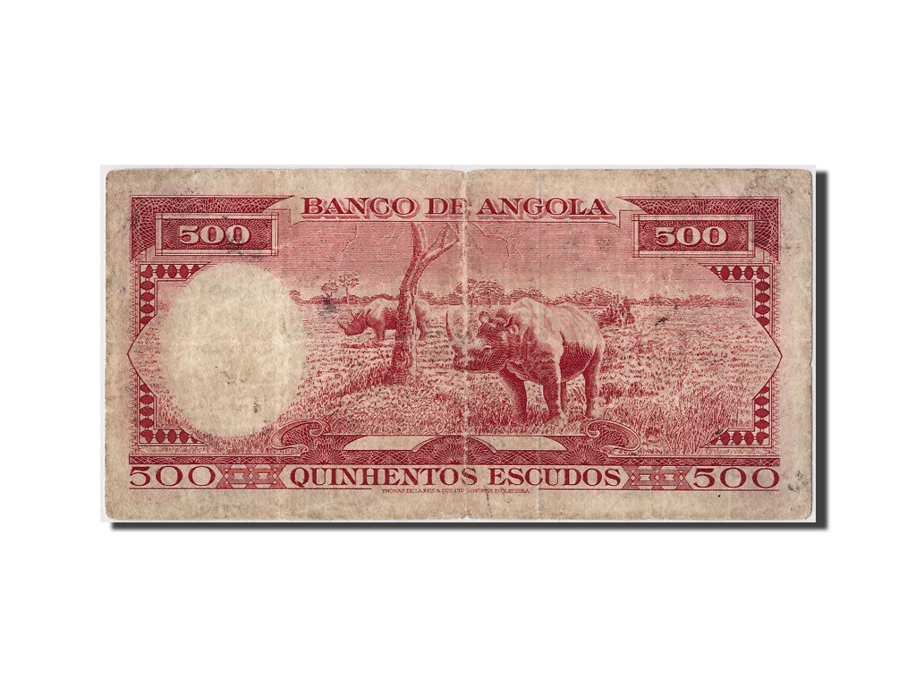 Banknote, Angola, 500 Escudos, 1962, 1962-06-10, KM:95, VF(20-25)