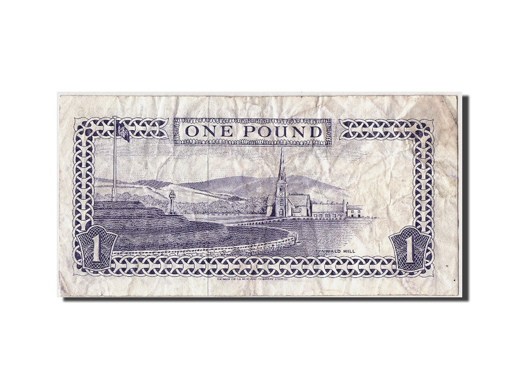 Isle of Man, 1 Pound, Undated, KM:40b, Undated, VF(30-35)