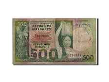 Madagascar, 500 Francs = 100 Ariary, Undated, KM:64a, Undated, VF(20-25)
