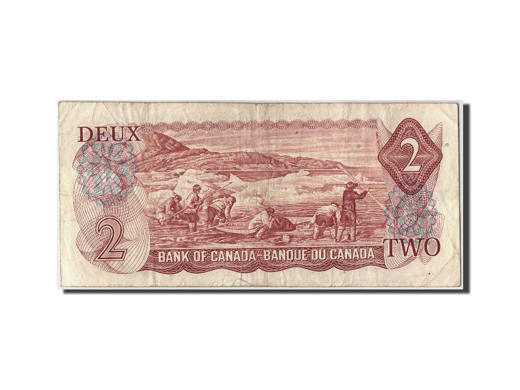 Canada, 2 Dollars, 1974, KM:86a, Undated, VF(30-35)