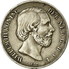 Coin, Netherlands, William III, Gulden, 1857, Utrecht, EF(40-45), Silver, KM:93