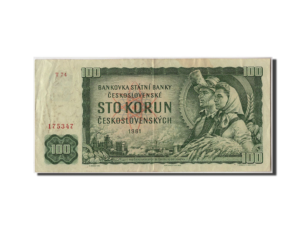 Banconote, Cecoslovacchia, 100 Korun, 1961, KM:91b, Undated, MB+
