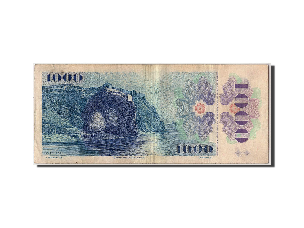 Banconote, Cecoslovacchia, 1000 Korun, 1985, KM:98, Undated, MB+