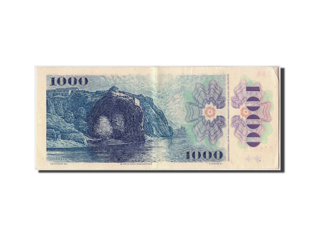Czechoslovakia, 1000 Korun, 1985, KM:98, Undated, AU(50-53)