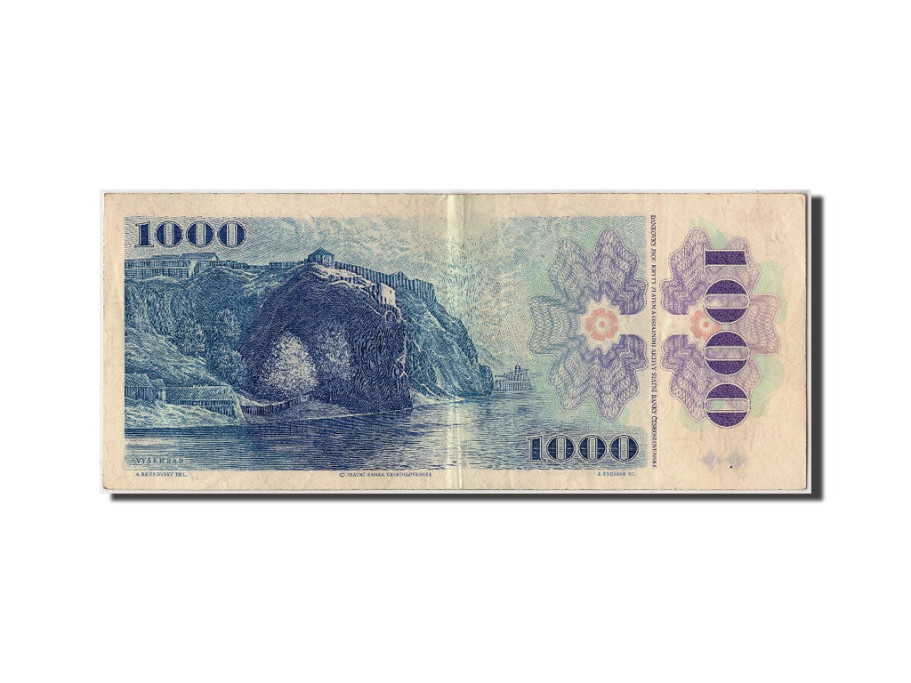 Geldschein, Tschechoslowakei, 1000 Korun, 1985, Undated, KM:98, SS