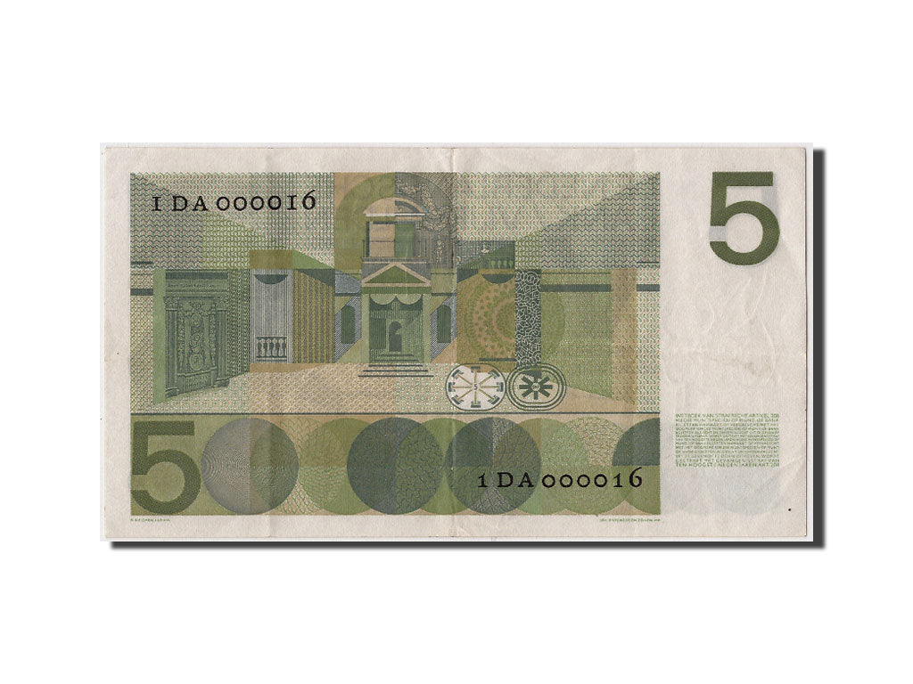 Paesi Bassi, 5 Gulden, 1966, KM:90a, 1966-04-26, BB