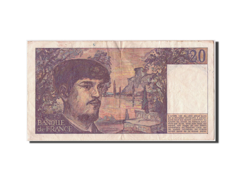 Banknote, France, 20 Francs, 20 F 1980-1997 ''Debussy'', 1980, Undated