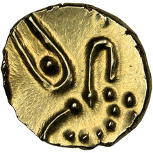 India, Fanam, KM #23, MS(63), Gold, 0.40