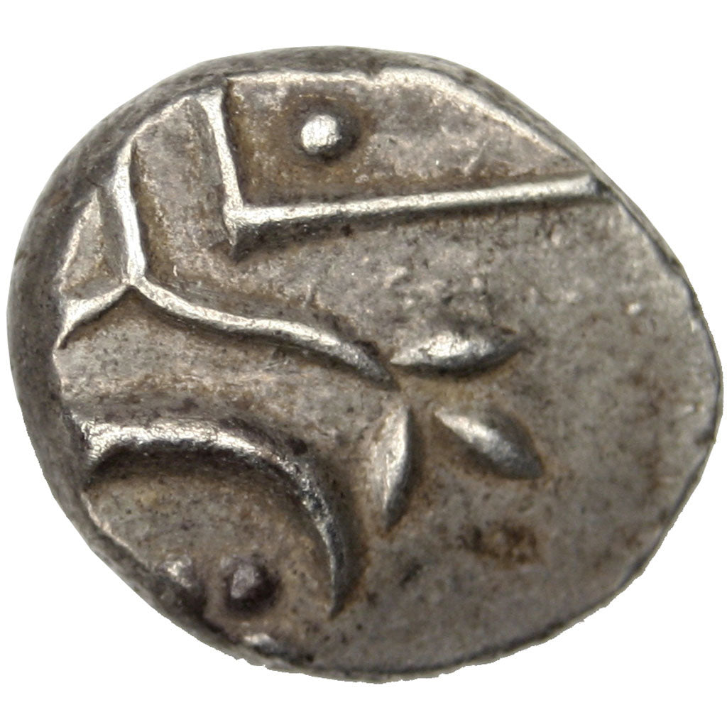 India, Chuckram, KM #1, MS(63), Silver, 0.38