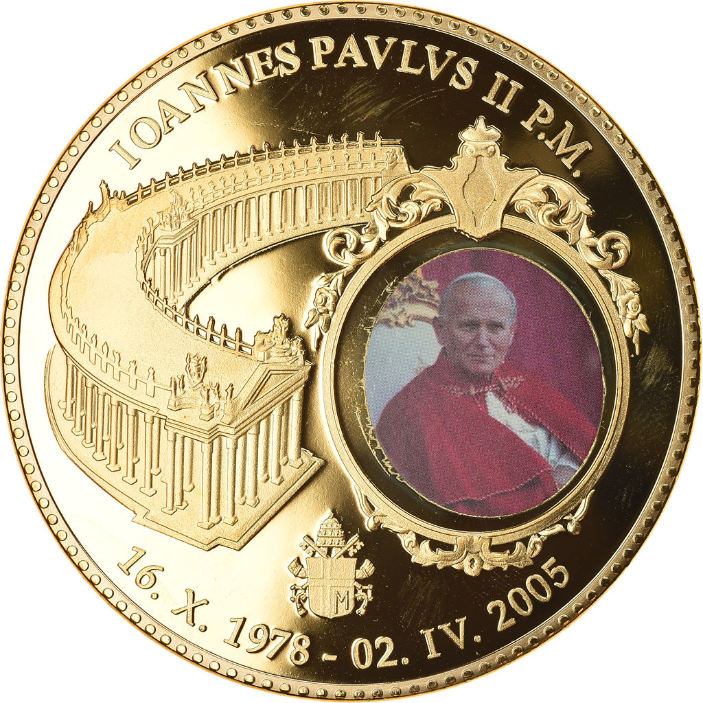 Vatican, Medal, Le Pape Jean-Paul II, 2011, MS(65-70), Copper Gilt