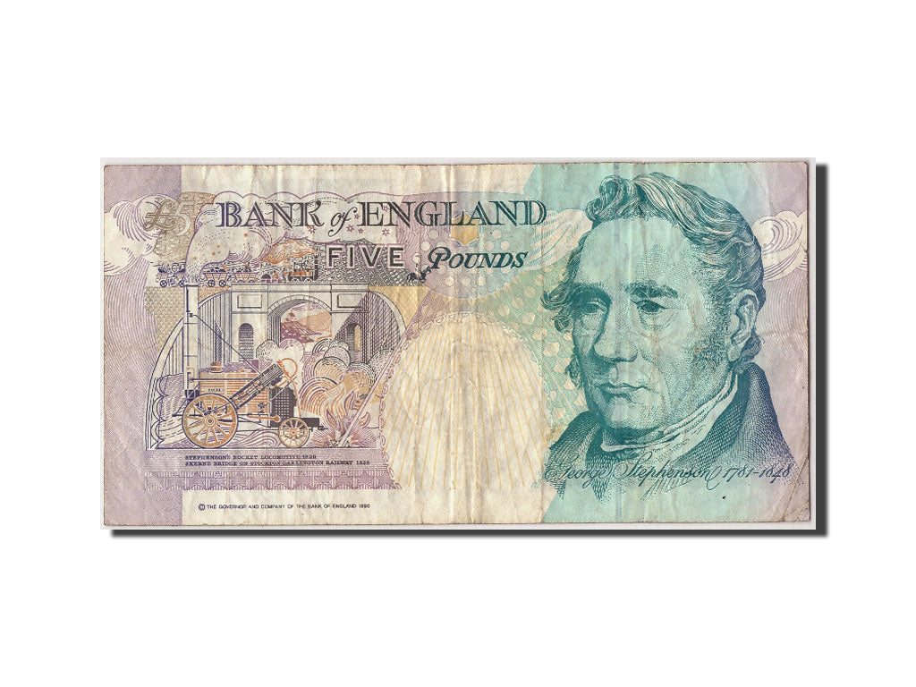 Great Britain, 5 Pounds, Undated (199-91), KM:382a, Undated, VF(20-25)