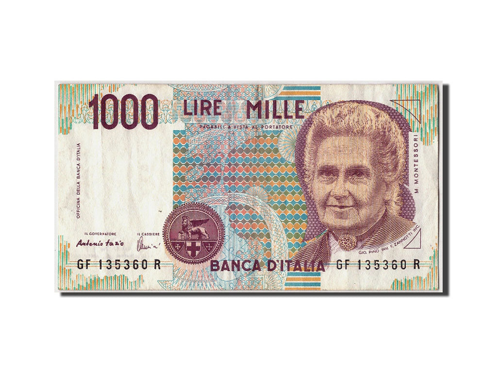 Italy, 1000 Lire, KM:114c, Undated, VF(30-35)