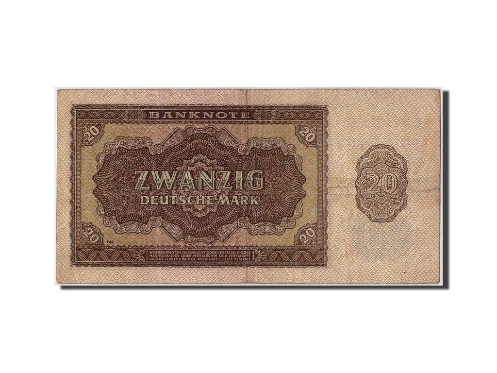 Germania - Repubblica Democratica, 20 Deutsche Mark, 1948, KM:13b, Undated, MB