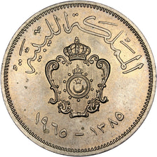 LIBYA, 20 Milliemes, 1965, KM #9, MS(63), Copper-Nickel, 5.96