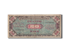 Banknote, Germany, 20 Mark, 1944, Undated, KM:195d, F(12-15)