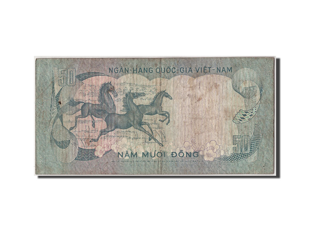 Banknote, South Viet Nam, 50 D<ox>ng, Undated (1972), Undated, KM:30a, VF(20-25)