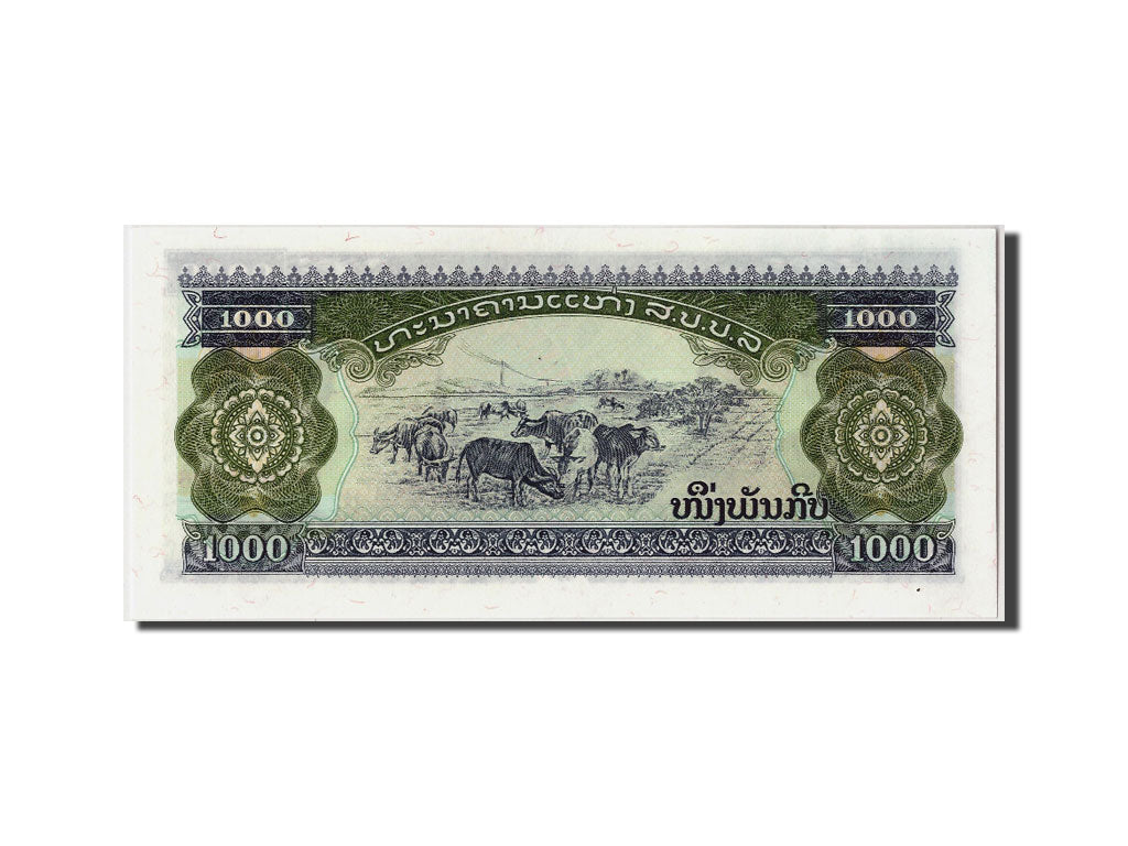 Banconote, Laos, 1000 Kip, 1992, KM:32a, Undated, FDS