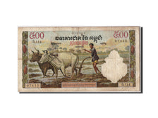 Banknote, Cambodia, 500 Riels, Undated (1958-1970), Undated, KM:14d, VF(20-25)