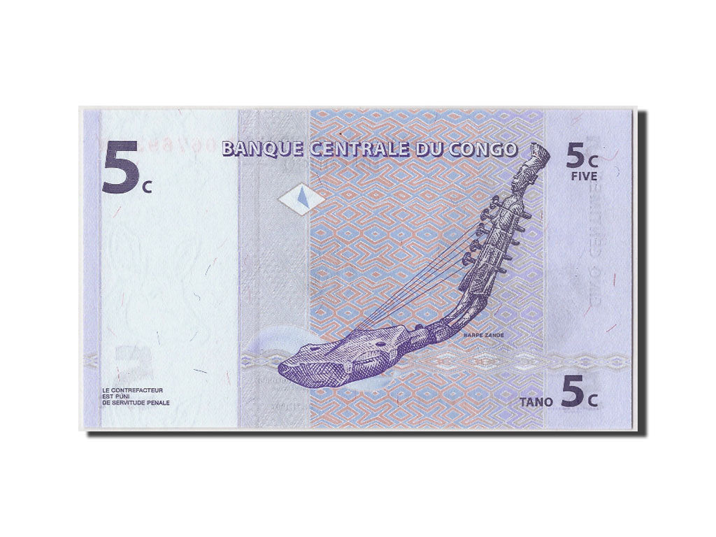 Banconote, Repubblica Democratica del Congo, 5 Centimes, 1997, KM:81a