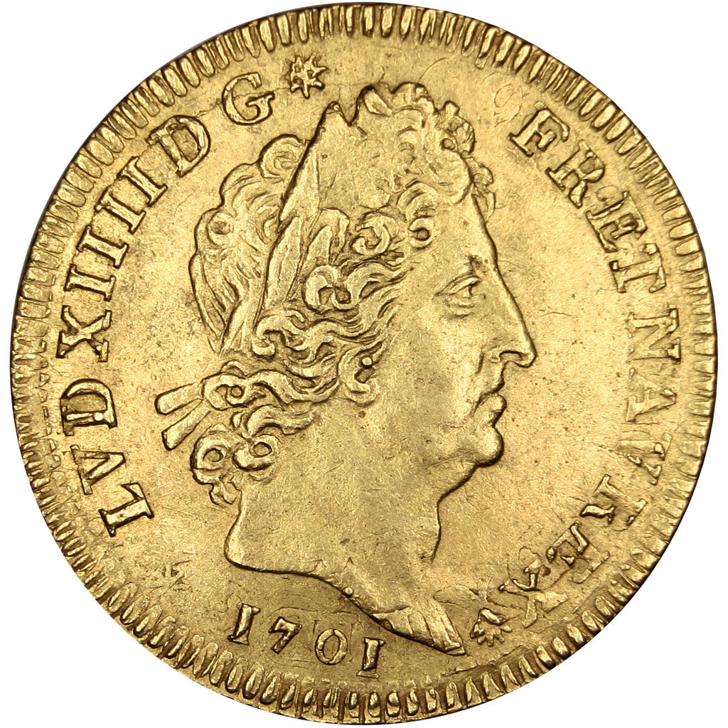FRANCE, Louis d'Or, 1701, Paris, AU(50-53), Gold, Gadoury #253, 6.68